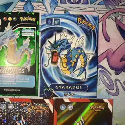 12 Holo Non-TCG GYARADOS Magikarp Pokemon Cards Stickers Different Sets Fan Art - Image 5