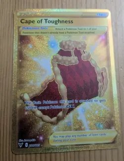 Cape of Toughness 200/185 2020 Vivid Voltage Pokemon Card Gold Secret Rare - NM - Image 1