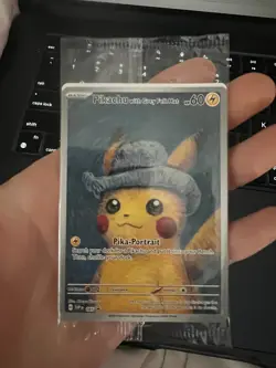 Sealed 2023 Pokemon Black Star Promo X Van Gogh Pikachu Card Pack - Image 1
