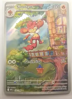 2025 Pokemon Simisear Illustration Rare 100/086 White Flare TCG CARD FULL ART - Image 1