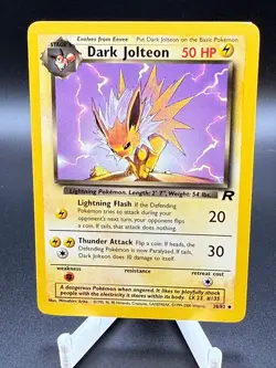 Dark Jolteon - 38/82 Pokemon Team Rocket Unlimited Card - LP - Image 1
