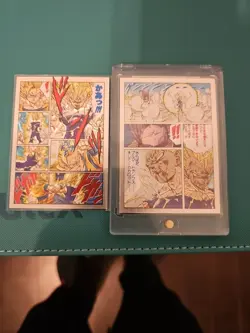 Majin Vegeta Dragon Ball Z Buu Saga Manga Card Page 2 Sided Coarse Foil Mint - Image 1