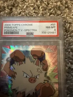 2000 Pokemon Topps Spectra Chrome Primape #57 Psa 8 - Image 3
