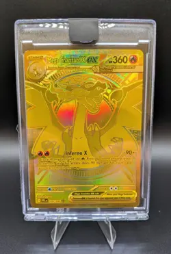 2025 Pokemon Phantasmal Flames #130 Mega Charizard X EX Hyper Rare Gold Raw Mint - Image 1