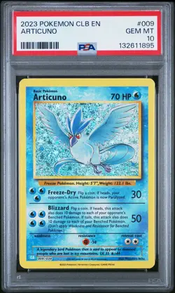 2023 POKEMON CLB-CLASSIC BLASTOISE & SUICUNE EX DECK #009 ARTICUNO PSA 10 - Image 1