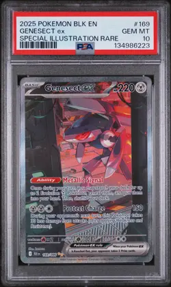 2025 POKEMON BLK EN-BLACK BOLT SPECIAL ILLUSTRATION RARE #169 GENESECT EX PSA 10 - Image 1