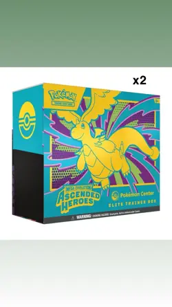 Ascended Heroes Pokemon Center Elite Trainer Box’s (2 PC ETB’s) - Image 1