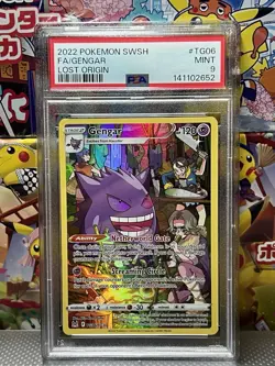 Pokemon Gengar TG06/TG30 Lost Origin Full Art Holo PSA 9 2022 - Image 1