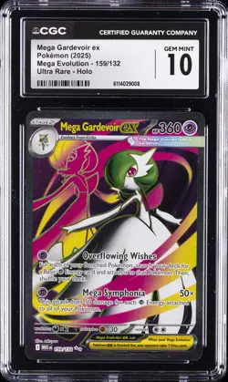 2025 POKEMON MEGA EVOLUTIONS ULTRA RARE HOLO MEGA GARDEVOIR EX CGC 10 GEM MINT - Image 1