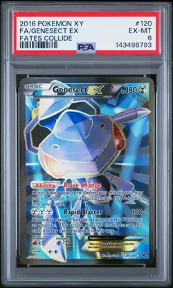 2016 POKEMON XY FATES COLLIDE #120 FULL ART/GENESECT EX PSA 6 - Image 1