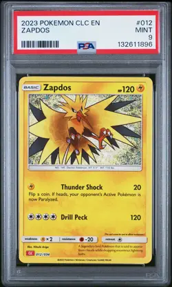 2023 POKEMON CLC-CLASSIC CHARIZARD & HO-OH EX DECK #012 ZAPDOS PSA 9 - Image 1