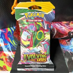 Pokemon TCG - Evolving Skies Sleeved Booster Pack - NEW/Sealed 2021 Unweighed - Image 1