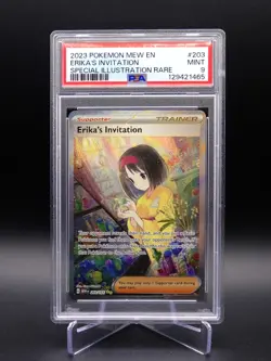 PSA 9 Mint Erika's Invitation 2023 Pokemon 151 SIR 203/165 - Image 1