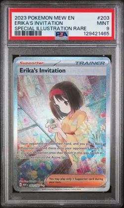 PSA 9 Mint Erika's Invitation 2023 Pokemon 151 SIR 203/165 - Image 2