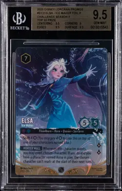 2025 DISNEY LORCANA PROMOS TOP 32 PRIZE #2/C2 ELSA - ICE MAKER BGS 9.5 - Image 1
