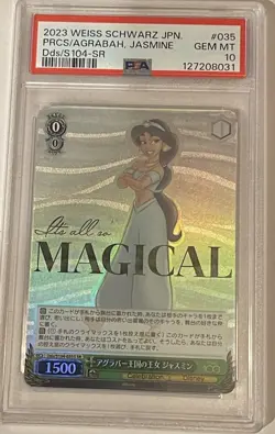 💎PSA 10 GEM MINT 2023 Weiss Schwarz Japanese Disney 100 JASMINE #035 SR - Image 1