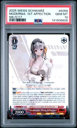 2025 WEISS SCHWARZ GODDESS OF VICTORY: NIKKE MODERNIA: FIRST AFFECTION PSA 10 - Image 1