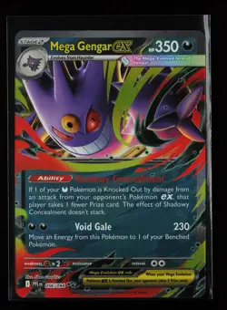 Mega Gengar ex 056/094 Holo ME02: Phantasmal Flames Pokemon Card - Image 1