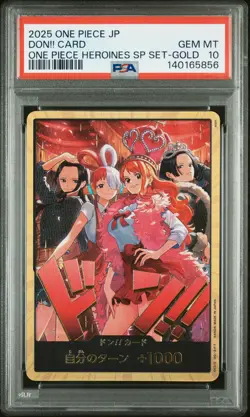 2025 ONE PIECE JAPANESE ONE PIECE HEROINES SPECIAL SET GOLD DON!! CARD PSA 10 - Image 1