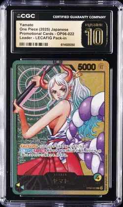 2025 ONE PIECE JPN PROMO CARDS LEADER LECAFIG PACK-IN YAMATO CGC 10 PRISTINE - Image 1