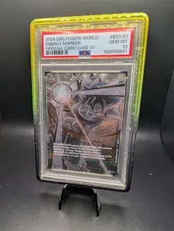Dragon Ball Fusion World Card Case Son Goku Gold Energy Marker #E01-01 PSA 10 EN - Image 3