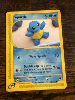 Pokemon Squirtle TCG Expedition Base Set Card 131/165 Regular Common - Image 1