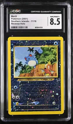 CGC 8.5 Marill 2001 Southern Islands 11/18 Reverse Holo Pokemon Card - Image 1