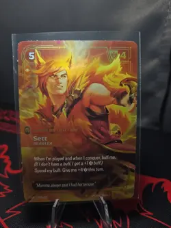 Riftbound Origins OGN-164 Sett, Brawler League of Legends Foil Sett Card - Image 1