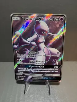 Pokemon Card - Mewtwo GX (Full Art) 72/73 Shining Legends Holo NM - Image 1