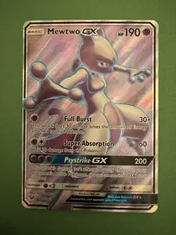 Pokemon Card - Mewtwo GX (Full Art) 72/73 Shining Legends Holo NM - Image 3