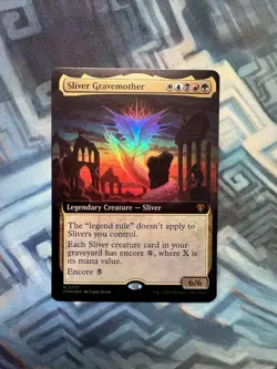 Foil Extended Art Sliver Gravemother Commander Masters - Creased Please See Pics - Image 1
