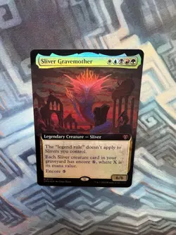 Foil Extended Art Sliver Gravemother Commander Masters - Creased Please See Pics - Image 3