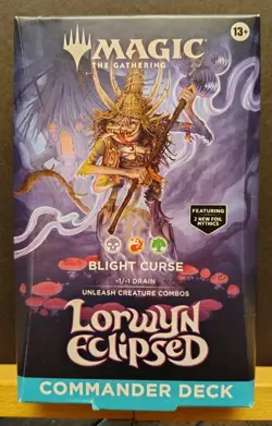Magic The Gathering Lorwyn Eclipsed Blight Curse Commander Deck ** NEW ** - Image 1