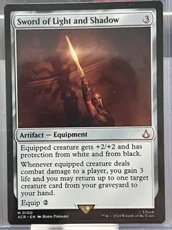 mtg Sword of Light and Shadow, mythic rare, Assassin's Creed, unplayed - Image 1