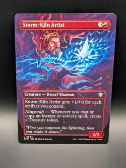 MTG - Storm-Kiln Artist - BORDERLESS - Creature (Dwarf Shaman) - CMM #644 - UC - Image 1