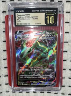 2022 Pokemon Japanese VSTAR Universe Rayquaza VMAX #108 CGC 10 PRISTINE Gold Lab - Image 2
