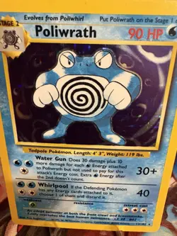 Poliwrath 13/102 Holo Base Set WOTC 1999 LP Vintage Pokemon Card - Image 2