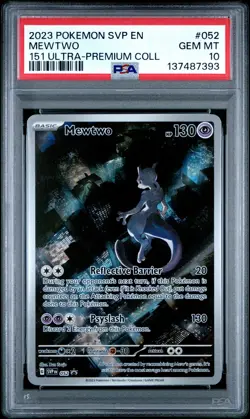 2023 POKEMON SVP PROMO 151 ULTRA-PREMIUM COLLECTION #052 MEWTWO PSA 10 - Image 1