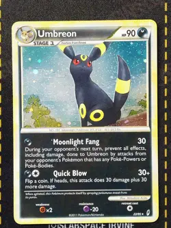 2011 POKEMON CALL OF LEGENDS #22 UMBREON-HOLO - Image 1