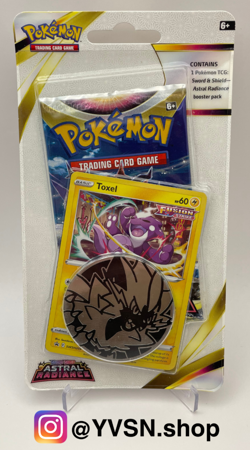 Pokemon Astral Radiance 1 Pack Checklane Blister Pack Sealed Toxel Promo x 1 - Image 1