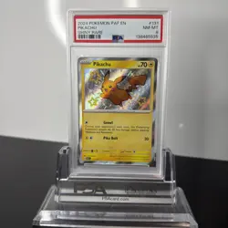 2024 Pokemon Paldean Fates Pikachu Shiny Rare PAF EN 131/091 PSA 8 - Image 1