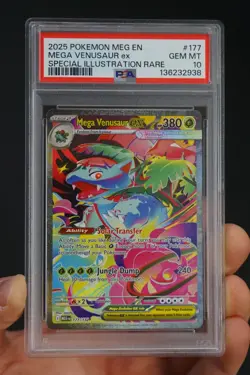 Pokemon Mega Evolution 177 Mega Venusaur ex Special Illustration Rare PSA 10 - Image 1