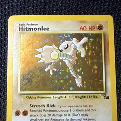 Pokemon TCG Hitmonlee — 7/62 Fossil Holo LP+ - Image 2