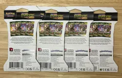 Pokemon Evolving Skies Sword/Shield Sleeved Booster Pack Art Set of 4 New Sealed - Image 2