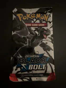 Heavy! 22.61g Pokemon TCG SV 10.5 Black Bolt Booster Pack Sealed! - Image 4