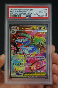 Pokemon Mega Evolution 177 Mega Venusaur ex Special Illustration Rare PSA 10 - Image 1