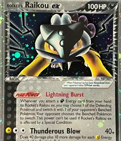 Rocket's Raikou ex 108/107 Pokemon Ex Deoxys -Secret Rare Holo-NM - Image 3