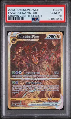 2023 POKEMON SWORD & SHIELD CROWN ZENITH SECRET FULL ART/GIRATINA VSTAR PSA 10 - Image 1