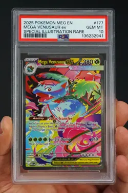 Pokemon Mega Evolution 177 Mega Venusaur ex Special Illustration Rare PSA 10 - Image 1