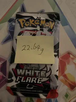 Very Heavy! 22.64g Pokemon TCG SV10.5 White Flare Booster Pack Sealed! - Image 2